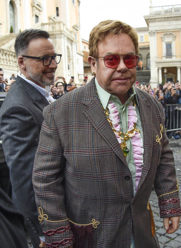 Gucci Cruise Fashion Show 2019, Elton John, David Furnish